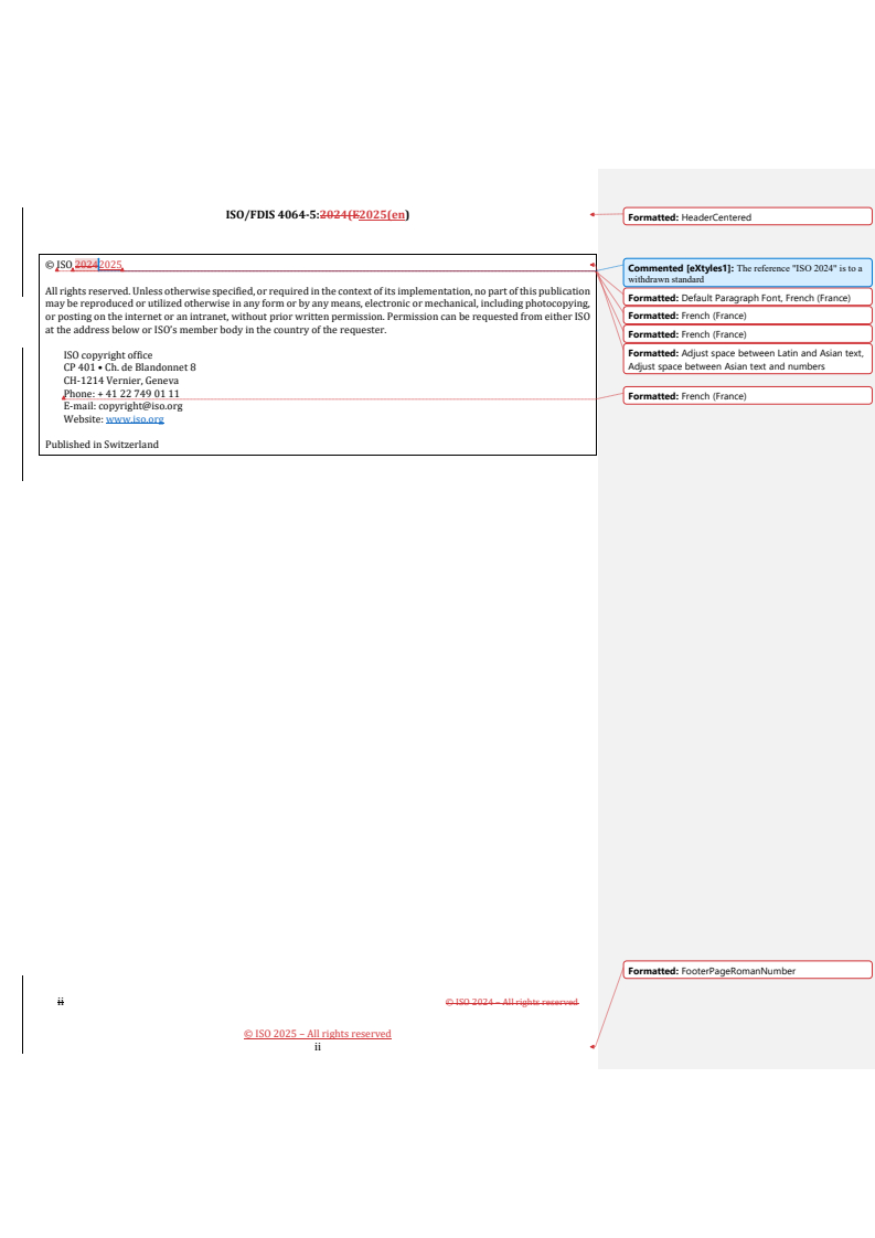 REDLINE ISO/FDIS 4064-5 - Water meters for cold potable water and hot water — Part 5: Installation requirements
Released:13. 06. 2025