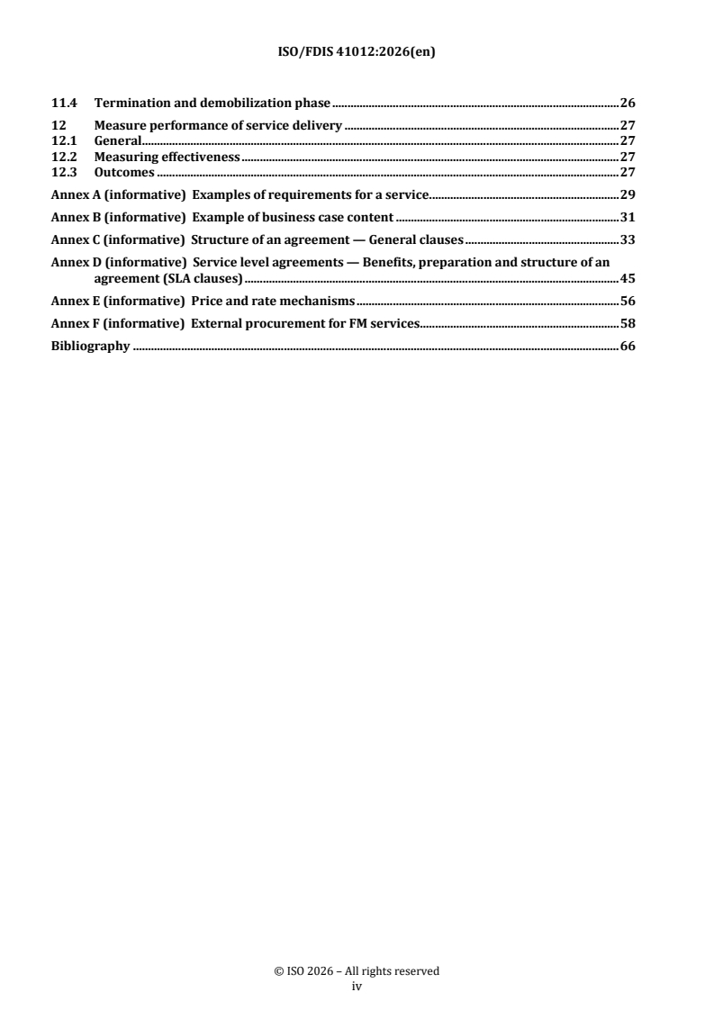 ISO/FDIS 41012 REDLINE ISO/FDIS 41012 - Facility management — Guidance on strategic sourcing and the development of agreements - Page 4 preview