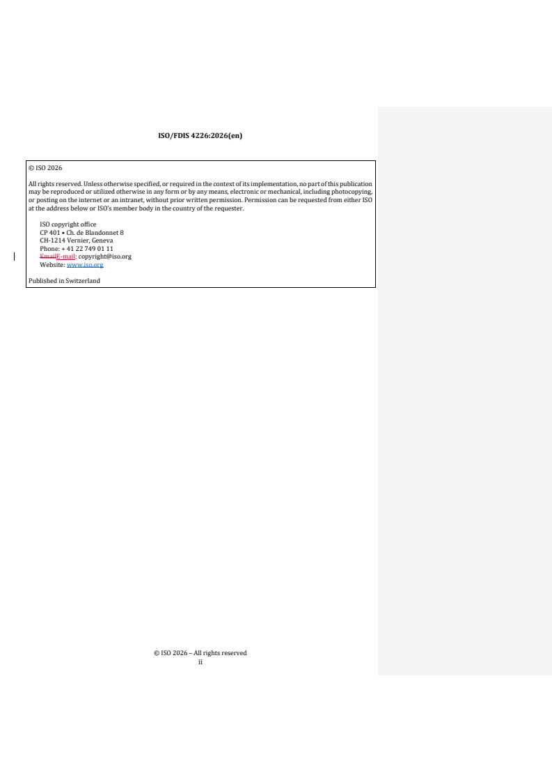 SIST ISO 4226:2026 REDLINE ISO/FDIS 4226 - Air quality — General aspects — Quantities and associated units for reporting results of air quality measurements - Page 2 preview