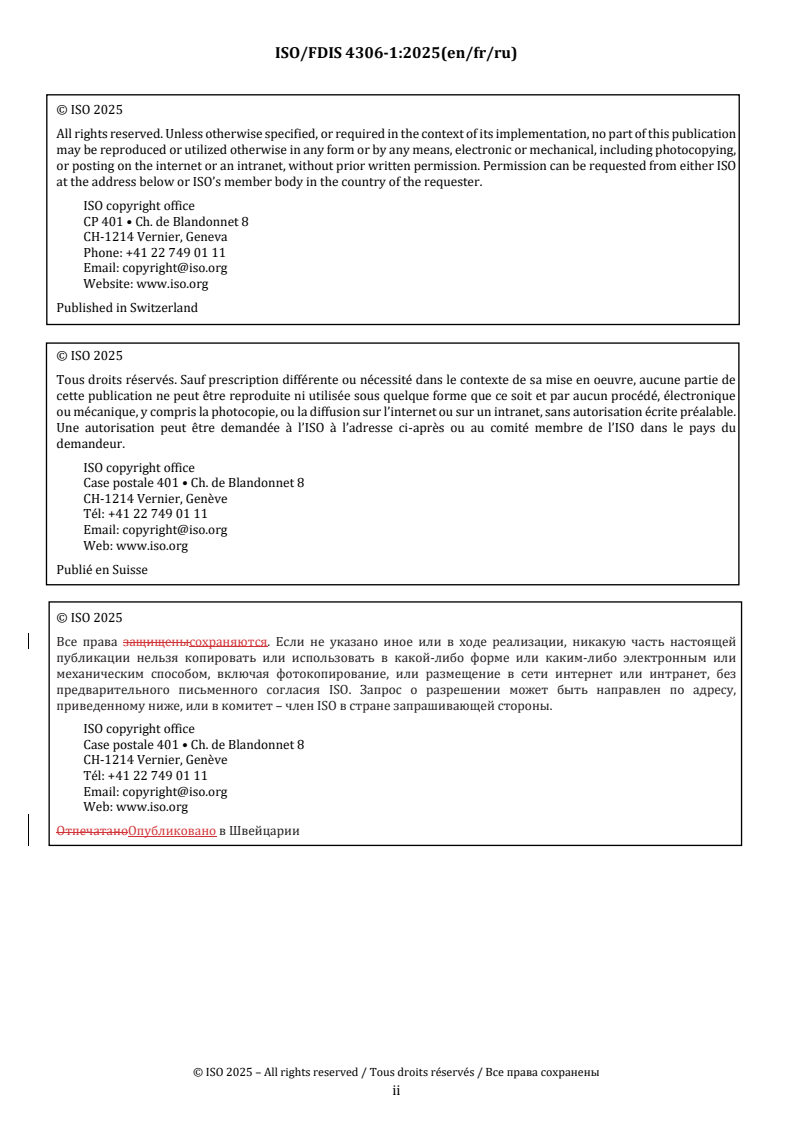 REDLINE ISO/FDIS 4306-1 - Cranes — Vocabulary — Part 1: General
Released:9/30/2025