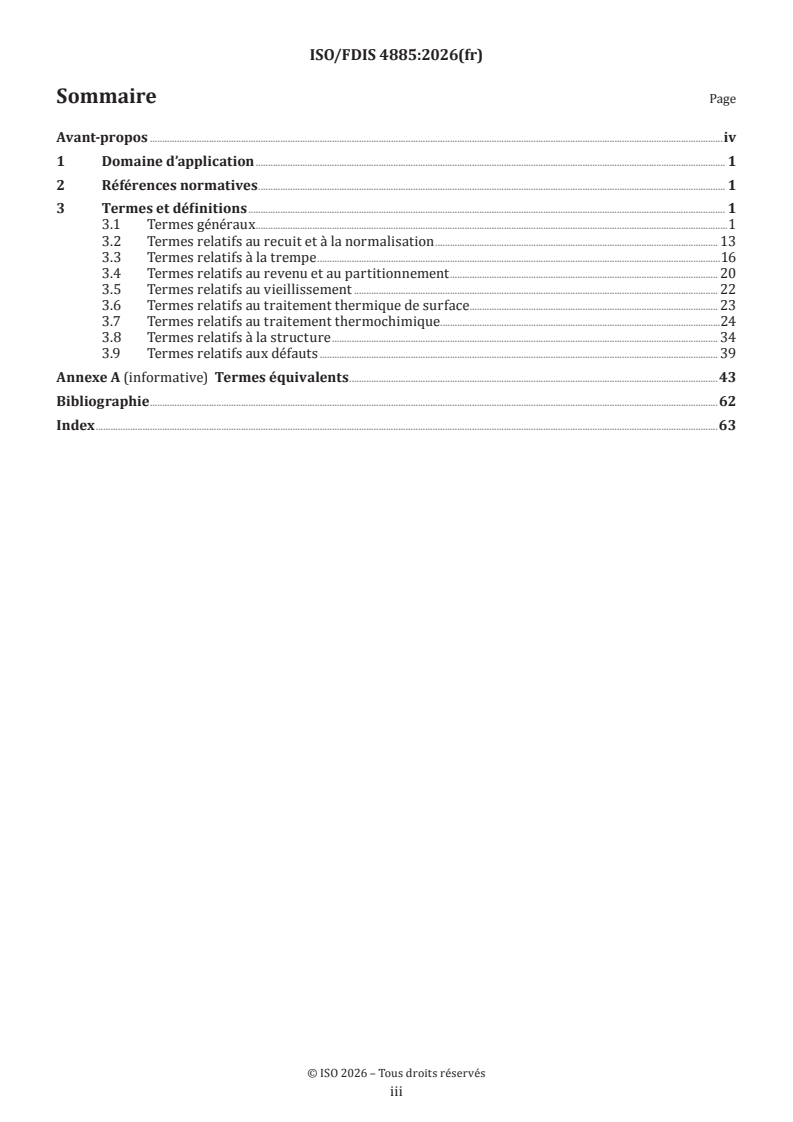 ISO/FDIS 4885 ISO/FDIS 4885 - Matériaux ferreux — Traitements thermiques — Vocabulaire - Page 3 preview