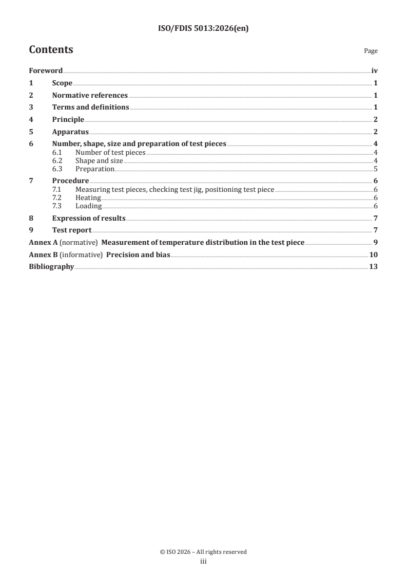 ISO/FDIS 5013 ISO/FDIS 5013 - Refractory products — Determination of modulus of rupture at elevated temperatures - Page 3 preview