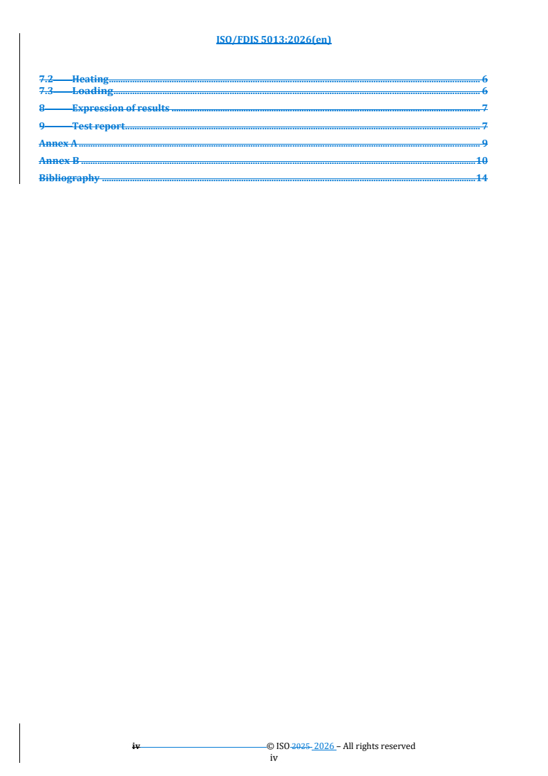 ISO/FDIS 5013 REDLINE ISO/FDIS 5013 - Refractory products — Determination of modulus of rupture at elevated temperatures - Page 4 preview
