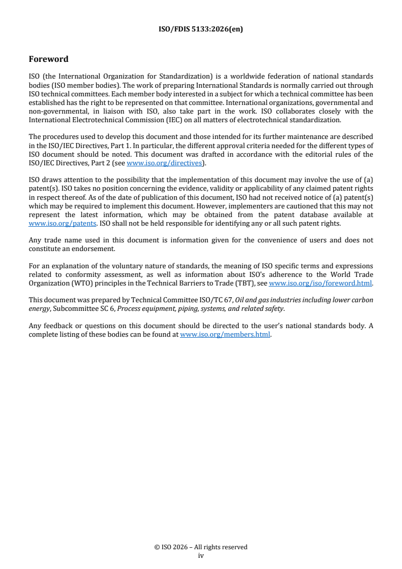 ISO/FDIS 5133 REDLINE ISO/FDIS 5133 - Oil and gas industries including lower carbon energy — Protective system requirements for fired equipment - Page 4 preview