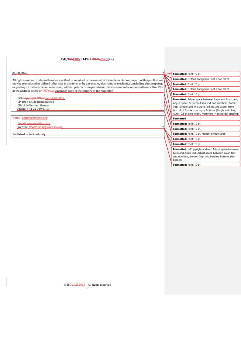 ISO 5149-3 REDLINE ISO/FDIS 5149-3 - Refrigerating systems and heat pumps — Safety and environmental requirements — Part 3: Installation site, classification and selection criteria - Page 2 preview