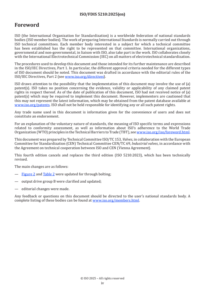 ISO 5210 ISO/FDIS 5210 - Industrial valves — Multi-turn actuator attachments
Released:21. 10. 2025 - Page 4 preview