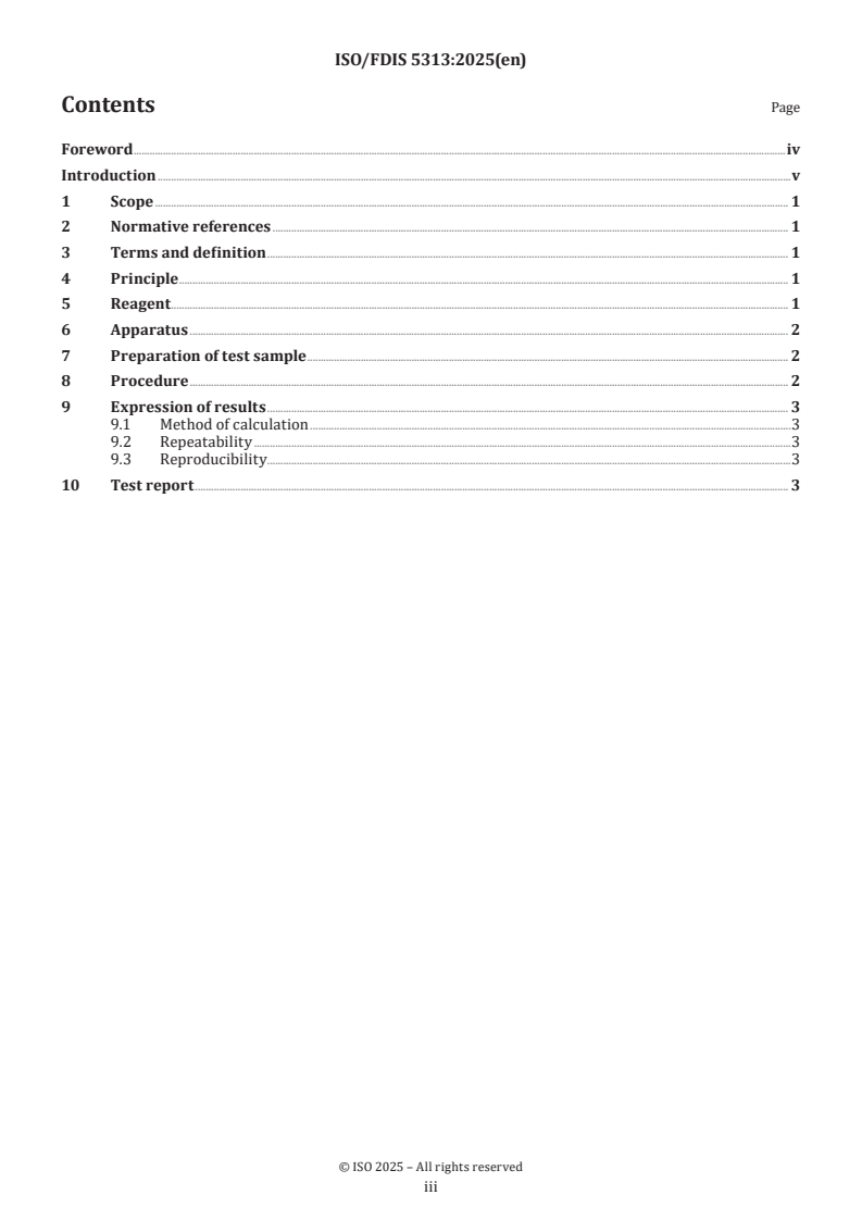 ISO/FDIS 5313 ISO/FDIS 5313 - High nitrogen content, straight ammonium nitrate fertilizers — Determination of oil retention
Released:10/29/2025 - Page 3 preview