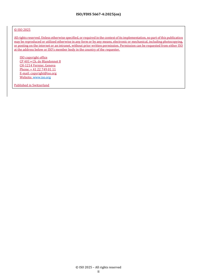 REDLINE ISO/FDIS 5667-4 - Water quality — Sampling — Part 4: Guidance on sampling from lakes, natural and man-made
Released:10/17/2025