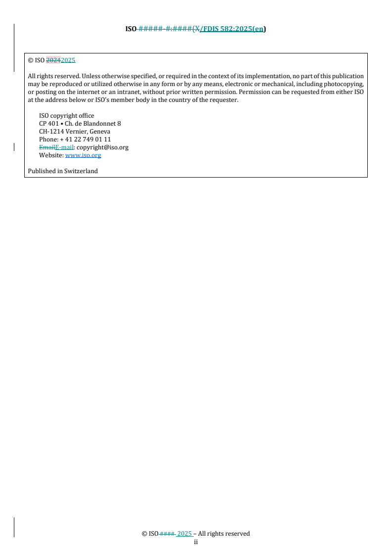 REDLINE ISO/FDIS 582 - Rolling Bearings — Chamfer dimensions — Geometrical product specification (GPS) and values
Released:10/3/2025