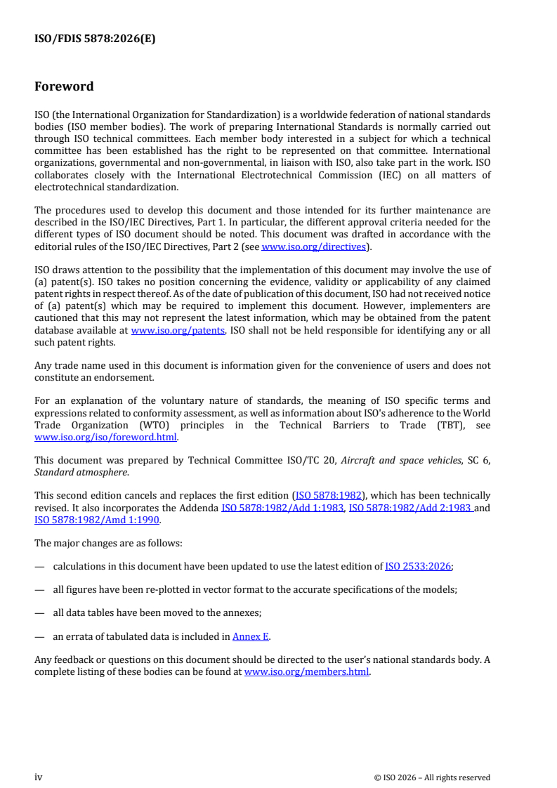 ISO/FDIS 5878 ISO/FDIS 5878 - Reference atmospheres for aerospace use — Temperature profiles, wind characteristics and humidity models - Page 4 preview