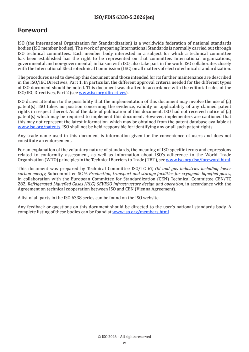ISO/FDIS 6338-5 ISO/FDIS 6338-5 - Calculations of greenhouse gas (GHG) emissions throughout the liquefied natural gas (LNG) chain — Part 5: Regasification - Page 4 preview