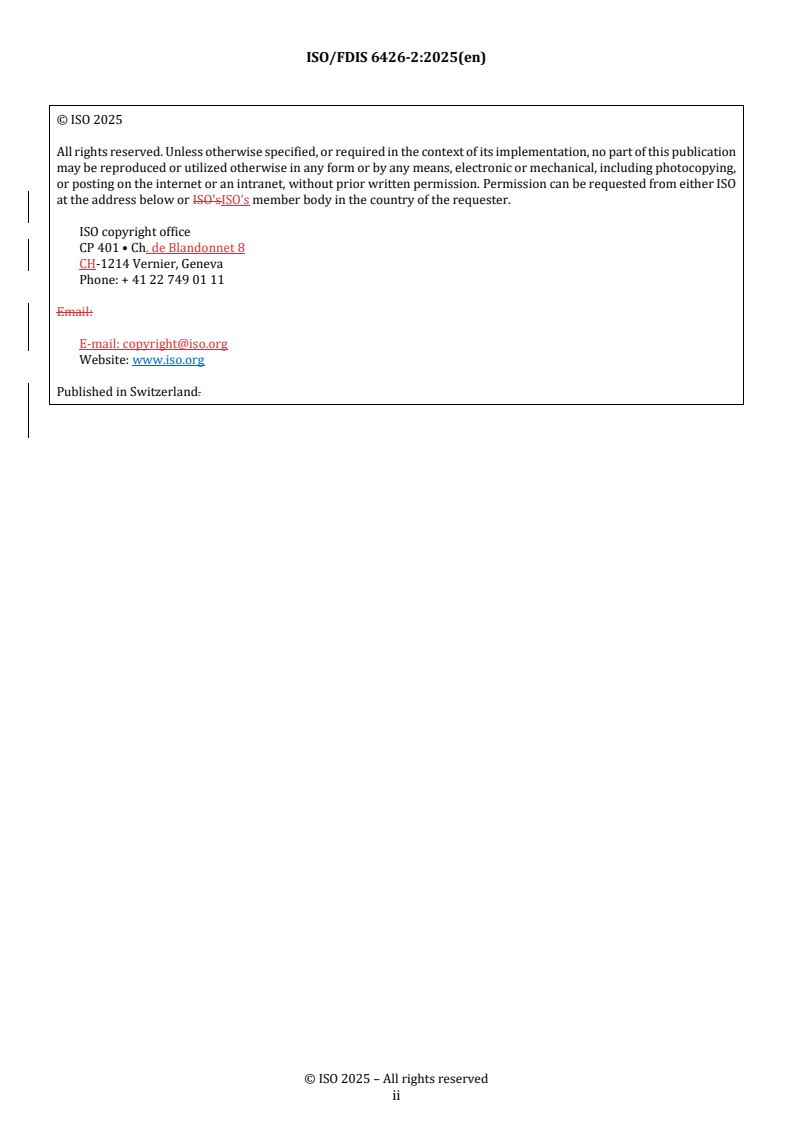 ISO/FDIS 6426-2 REDLINE ISO/FDIS 6426-2 - Horological vocabulary — Part 2: Technical and commercial definitions
Released:21. 10. 2025