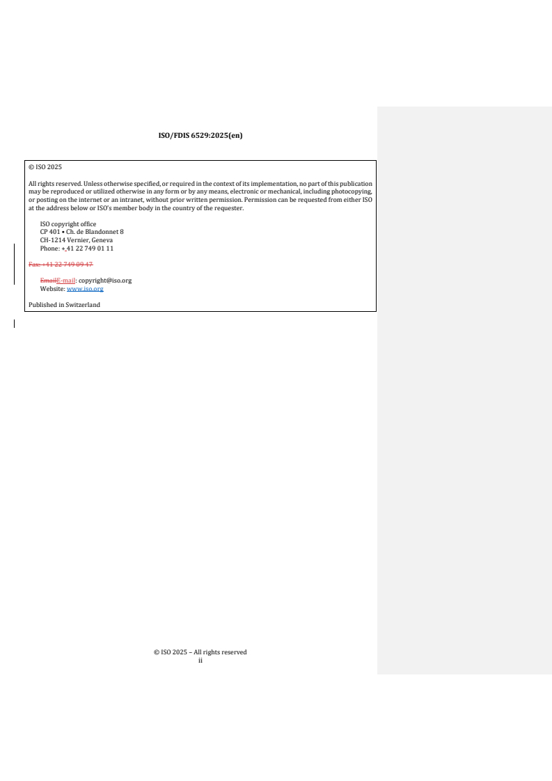 ISO 6529 REDLINE ISO/FDIS 6529 - Protective clothing — Protection against chemicals — Determination of resistance of protective clothing materials to permeation by liquids and gases
Released:15. 09. 2025