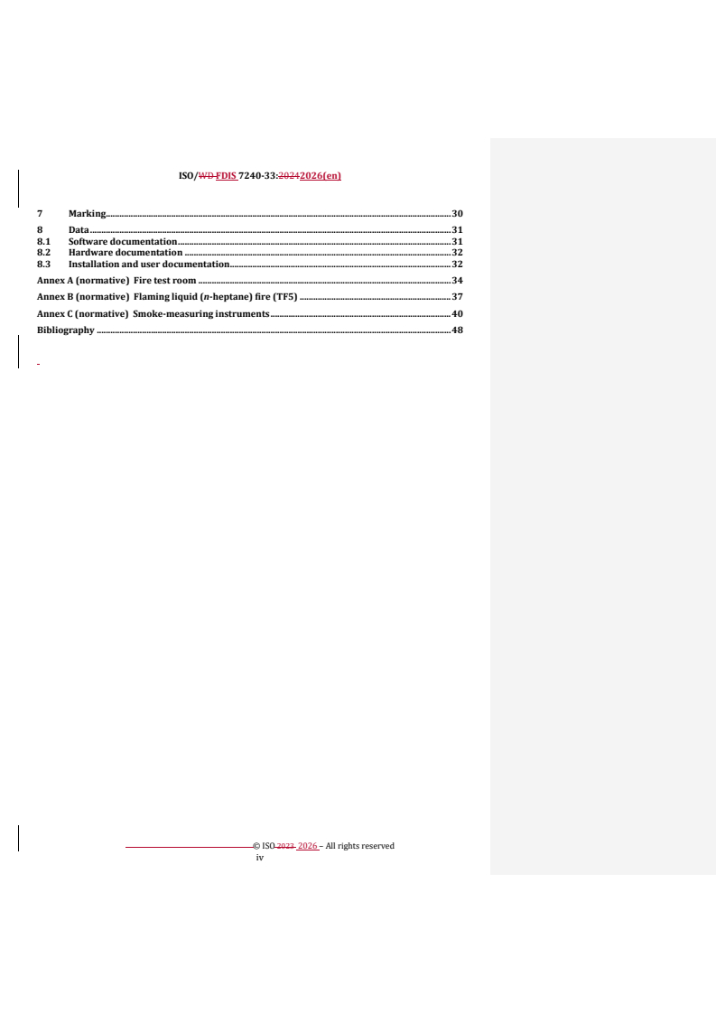 ISO 7240-33 REDLINE ISO/FDIS 7240-33 - Fire detection and alarm systems — Part 33: Thermal imaging fire detectors - Page 4 preview