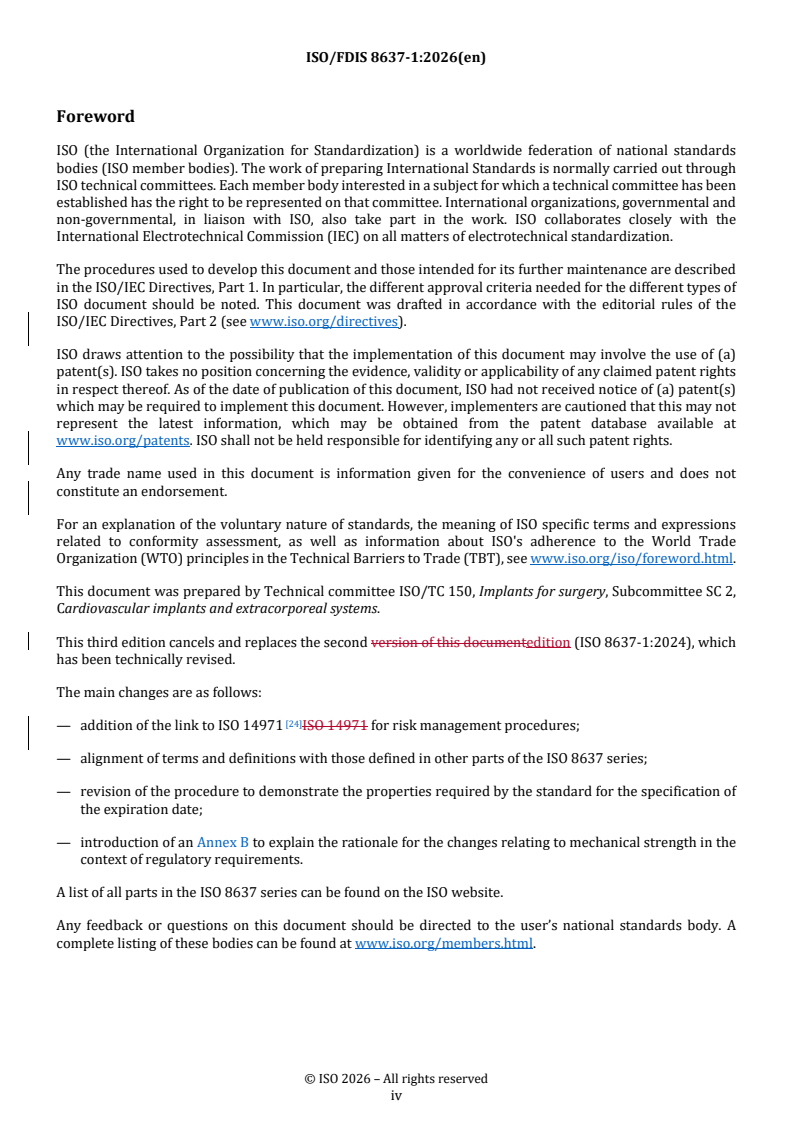 ISO/FDIS 8637-1 REDLINE ISO/FDIS 8637-1 - Extracorporeal systems for blood purification — Part 1: Haemodialysers, haemodiafilters, haemofilters and haemoconcentrators - Page 4 preview