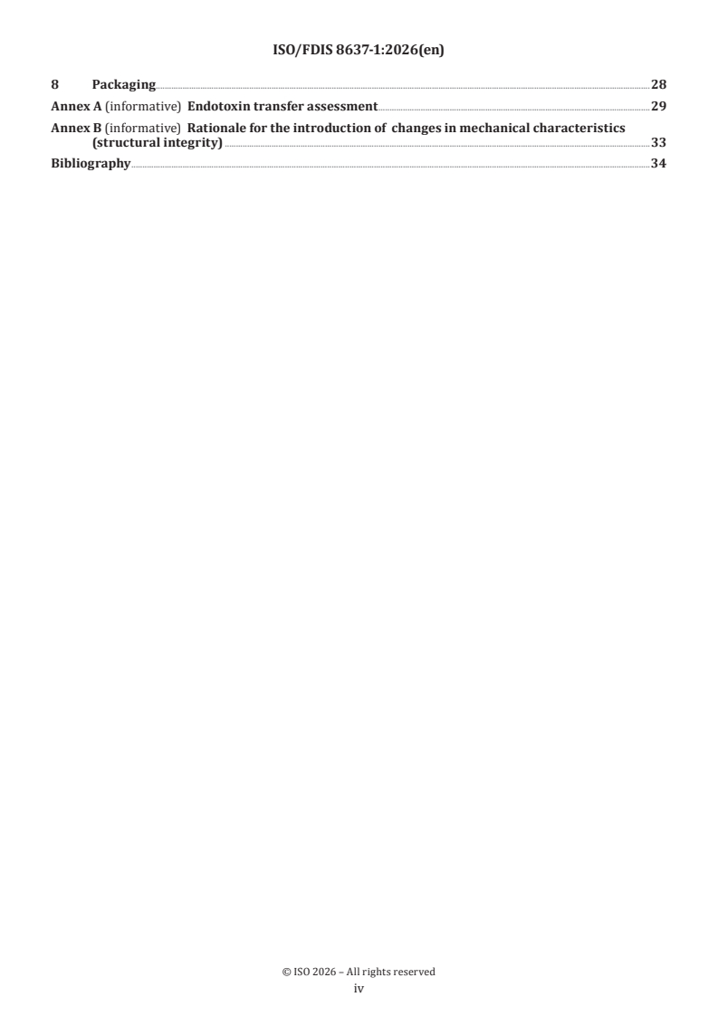 ISO/FDIS 8637-1 ISO/FDIS 8637-1 - Extracorporeal systems for blood purification — Part 1: Haemodialysers, haemodiafilters, haemofilters and haemoconcentrators - Page 4 preview