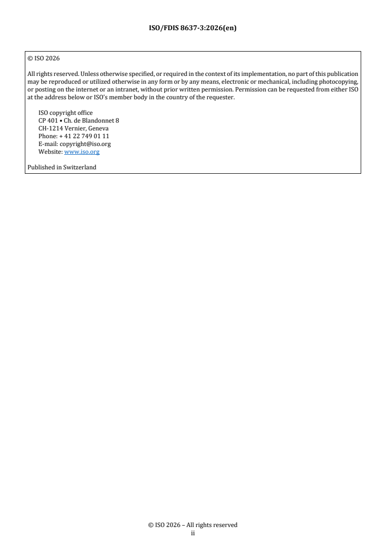 ISO/FDIS 8637-3 REDLINE ISO/FDIS 8637-3 - Extracorporeal systems for blood purification — Part 3: Plasmafilters - Page 2 preview