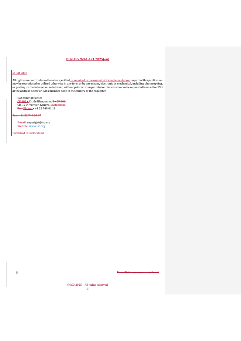 REDLINE ISO/FDIS 9241-171 - Ergonomics of human-system interaction — Part 171: Software accessibility
Released:3. 09. 2025