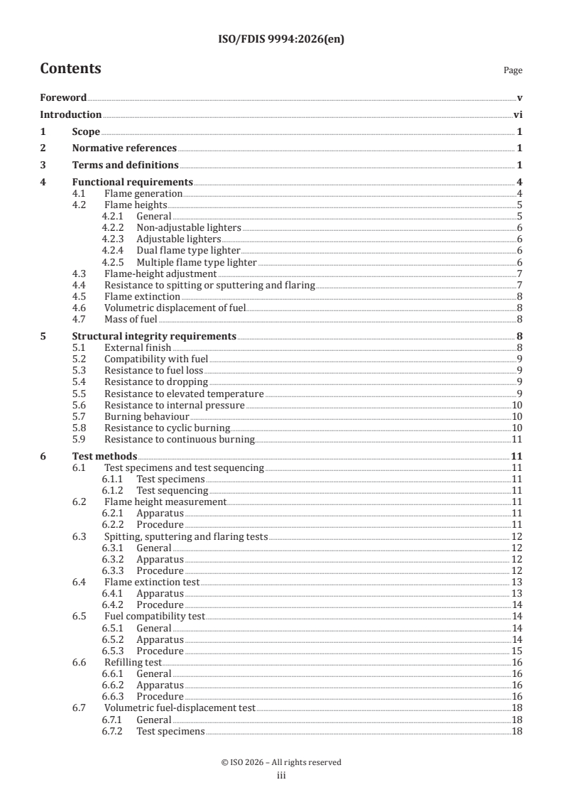 ISO/FDIS 9994 ISO/FDIS 9994 - Lighters — Safety specifications - Page 3 preview