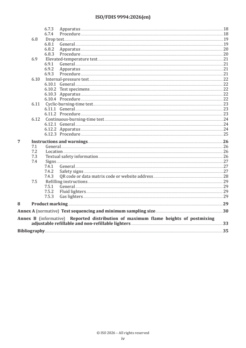 ISO/FDIS 9994 ISO/FDIS 9994 - Lighters — Safety specifications - Page 4 preview