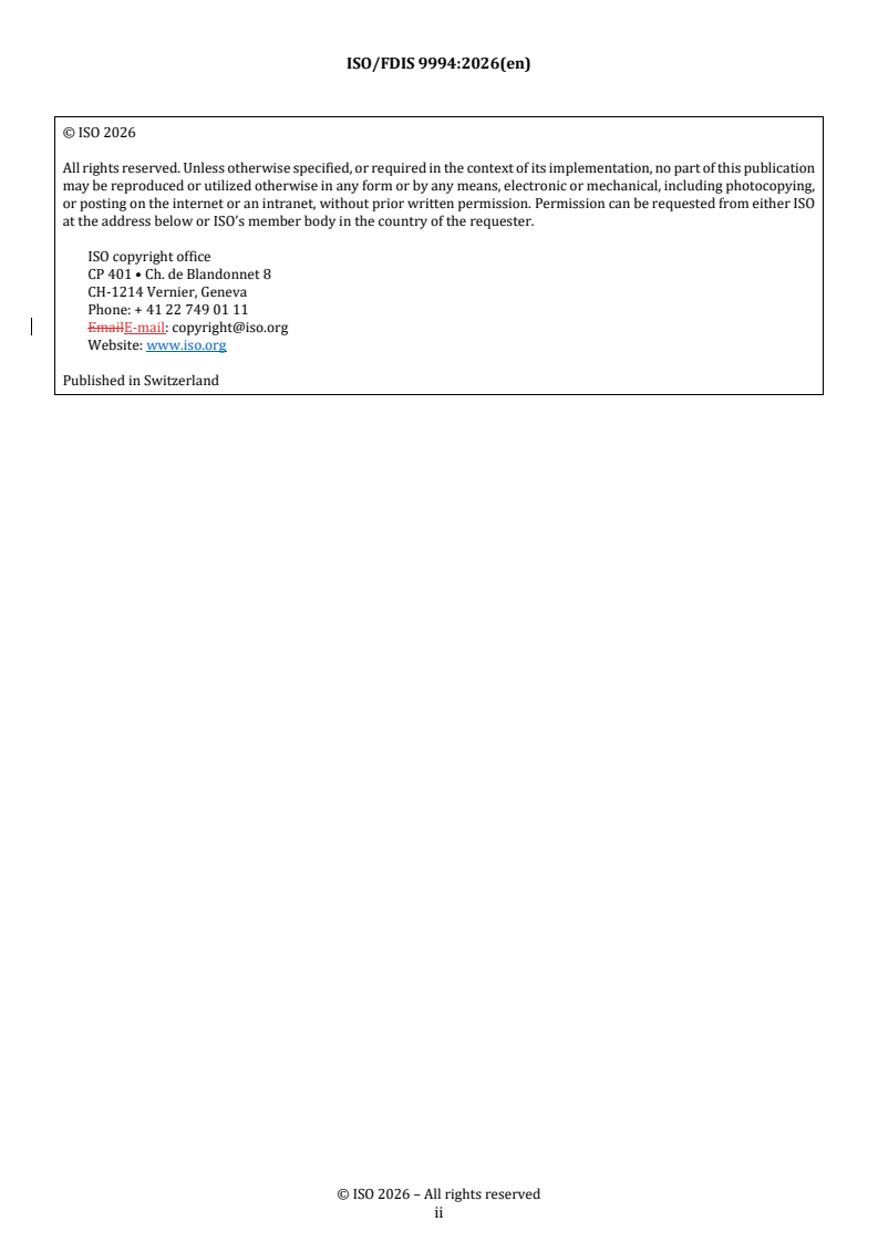 ISO/FDIS 9994 REDLINE ISO/FDIS 9994 - Lighters — Safety specifications - Page 2 preview
