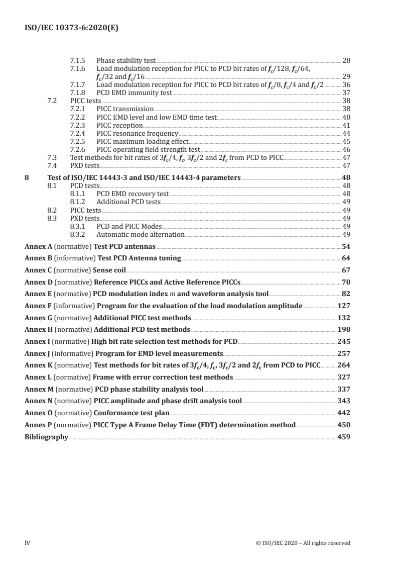ISO/IEC 10373-6:2020 ISO/IEC 10373-6:2020 - Cards and security devices for personal identification — Test methods — Part 6: Contactless proximity objects/22/2020 - Page 4 preview
