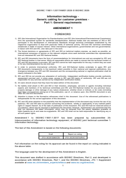 ISO/IEC 11801-1:2017/Amd 1:2025 - Information technology — Generic cabling for customer premises — Part 1: General requirements — Amendment 1
Released:12/2/2025 - Page 3 preview