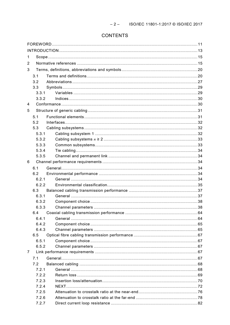 ISO/IEC 11801-1:2017 ISO/IEC 11801-1:2017 - Information technology — Generic cabling for customer premises — Part 1: General requirements/21/2017 - Page 4 preview