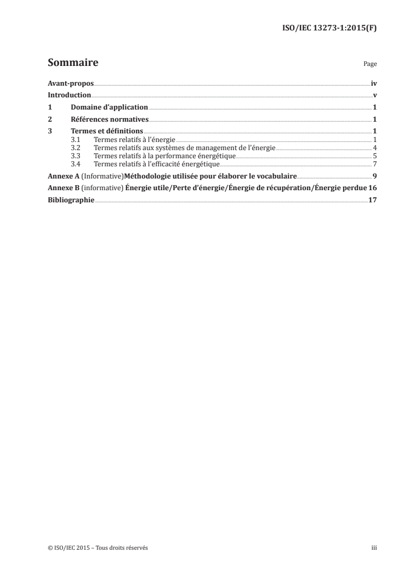 ISO/IEC 13273-1:2015 ISO/IEC 13273-1:2015 - Efficacité énergétique et sources d'énergie renouvelables — Terminologie internationale commune — Partie 1: Efficacité énergétique/28/2015 - Page 3 preview