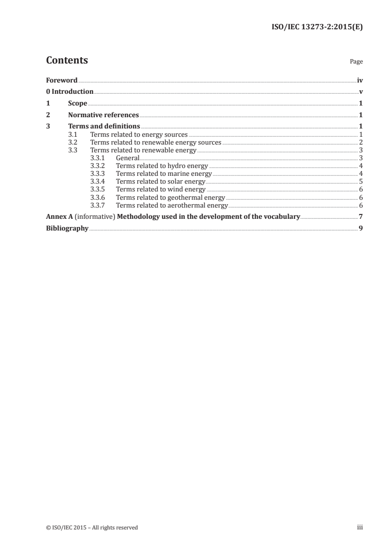 ISO/IEC 13273-2:2015 ISO/IEC 13273-2:2015 - Energy efficiency and renewable energy sources — Common international terminology — Part 2: Renewable energy sources/28/2015 - Page 3 preview