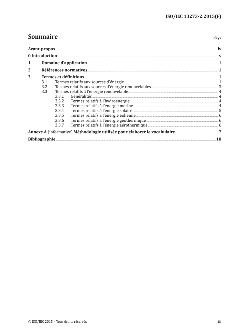 ISO/IEC 13273-2:2015 ISO/IEC 13273-2:2015 - Efficacité énergétique et sources d'énergies renouvelables — Terminologie internationale commune — Partie 2: Sources d'énergie renouvelables/28/2015 - Page 3 preview