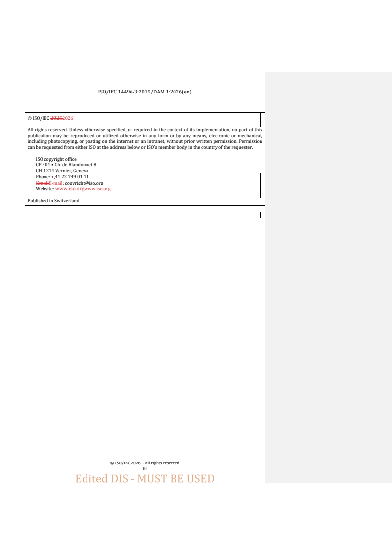 ISO/IEC 14496-3:2019/FDAmd 1 REDLINE ISO/IEC 14496-3:2019/FDAmd 1 - Information technology — Coding of audio-visual objects — Part 3: Audio — Amendment 1: Media authenticity and immersive interchange format - Page 3 preview