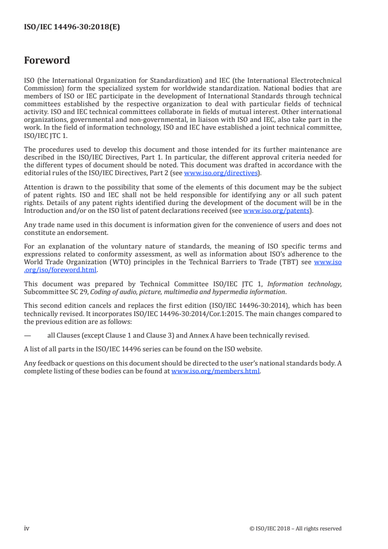 ISO/IEC 14496-30:2018 ISO/IEC 14496-30:2018 - Information technology — Coding of audio-visual objects — Part 30: Timed text and other visual overlays in ISO base media file format/7/2018 - Page 4 preview