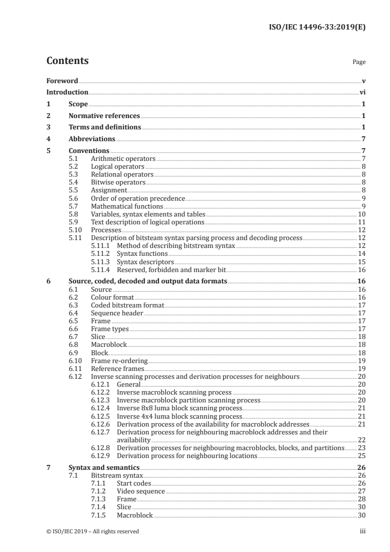 ISO/IEC 14496-33:2019 ISO/IEC 14496-33:2019 - Information technology — Coding of audio-visual objects — Part 33: Internet video coding/28/2019 - Page 3 preview