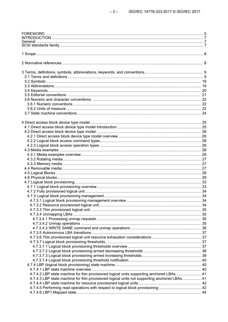 ISO/IEC 14776-323:2017 ISO/IEC 14776-323:2017 - Information technology — Small computer system interface (SCSI) — Part 323: SCSI Block commands — 3 (SBC-3)/31/2017 - Page 4 preview