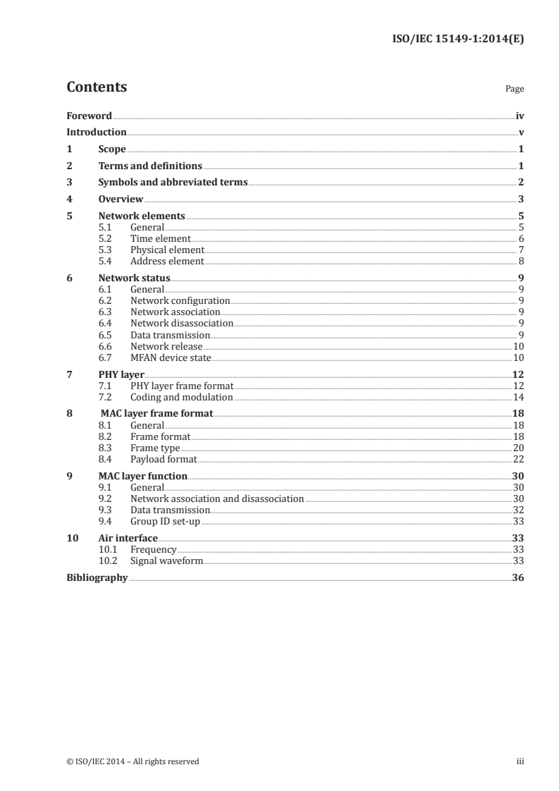 ISO/IEC 15149-1:2014 ISO/IEC 15149-1:2014 - Information technology — Telecommunications and information exchange between systems — Magnetic field area network (MFAN) — Part 1: Air interface/2/2014 - Page 3 preview