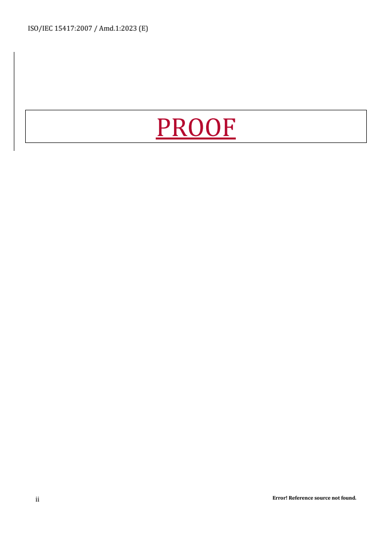 REDLINE ISO/IEC 15417:2007/PRF Amd 1 - Information technology — Automatic identification and data capture techniques — Code 128 bar code symbology specification — Amendment 1: Annex D corrections
Released:5. 11. 2025