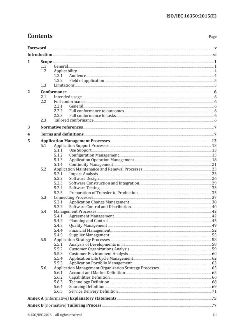 ISO/IEC 16350:2015 ISO/IEC 16350:2015 - Information technology — Systems and software engineering — Application management/20/2015 - Page 3 preview