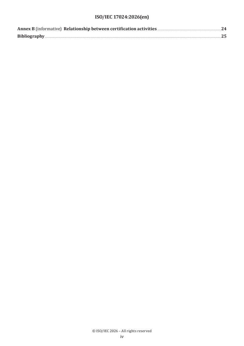ISO/IEC 17024:2026 ISO/IEC 17024:2026 - Conformity assessment — General requirements for bodies operating certification of persons - Page 4 preview