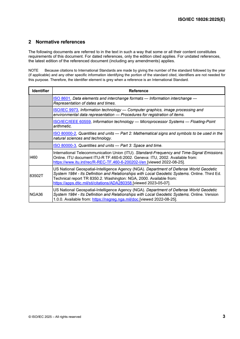 ISOIEC_18026E_REFERENCES - ISO/IEC 18026:2025 - Information technology — Spatial reference model (SRM)
Released:11. 07. 2025