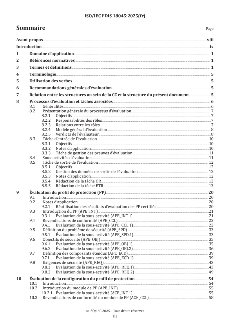 ISO/IEC 18045 ISO/IEC 18045 - Sécurité de l'information, cybersécurité et protection de la vie privée — Critères d'évaluation pour la sécurité des technologies de l'information — Exigences et méthodologie pour l'évaluation de sécurité/17/2026 - Page 3 preview