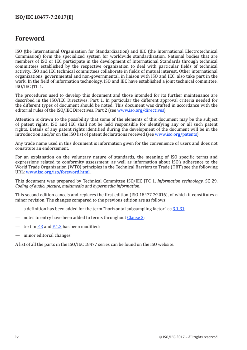 ISO/IEC 18477-7:2017 ISO/IEC 18477-7:2017 - Information technology — Scalable compression and coding of continuous-tone still images — Part 7: HDR Floating-Point Coding/1/2017 - Page 4 preview