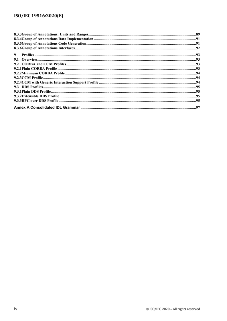 ISO/IEC 19516:2020 ISO/IEC 19516:2020 - Information technology — Object management group — Interface definition language (IDL) 4.2/19/2020 - Page 4 preview