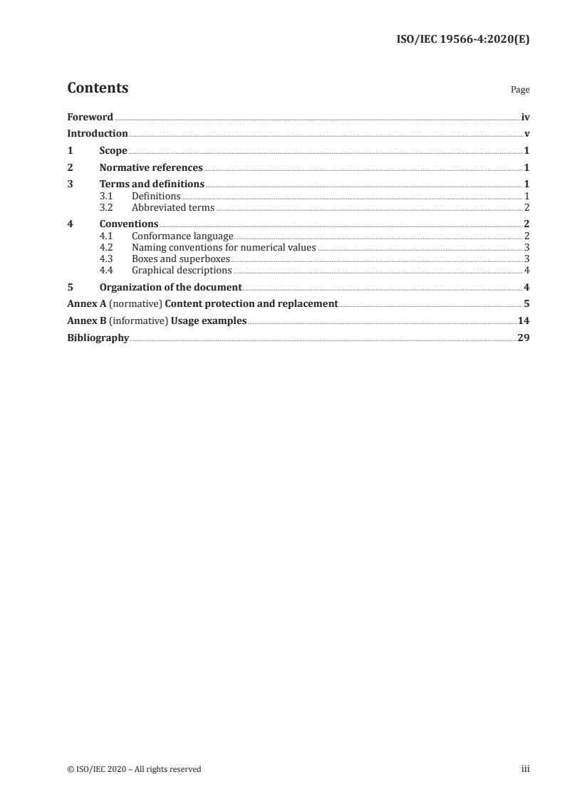 ISO/IEC 19566-4:2020 ISO/IEC 19566-4:2020 - Information technologies — JPEG systems — Part 4: Privacy and security/31/2020 - Page 3 preview