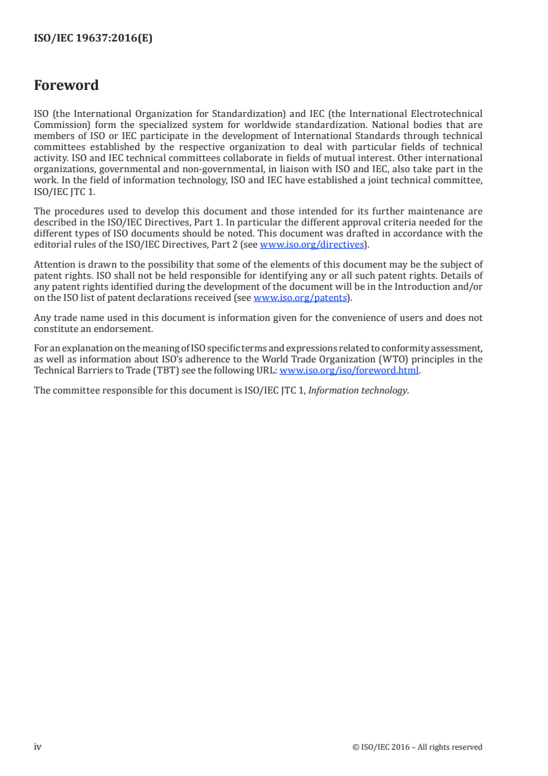 ISO/IEC 19637:2016 ISO/IEC 19637:2016 - Information technology — Sensor network testing framework/5/2016 - Page 4 preview