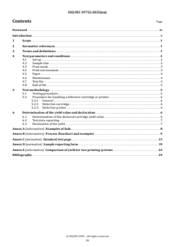 ISO/IEC 19752:2025 ISO/IEC 19752:2025 - Information technology — Office equipment — Method for the determination of toner cartridge yield for monochromatic electrophotographic printers and multi-function devices that contain printer components
Released:20. 11. 2025 - Page 3 preview
