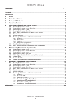 ISO/IEC 19785-4:2025 - Information technology — Common Biometric Exchange Formats Framework — Part 4: Security block format specifications
Released:25. 07. 2025 - Page 3 preview