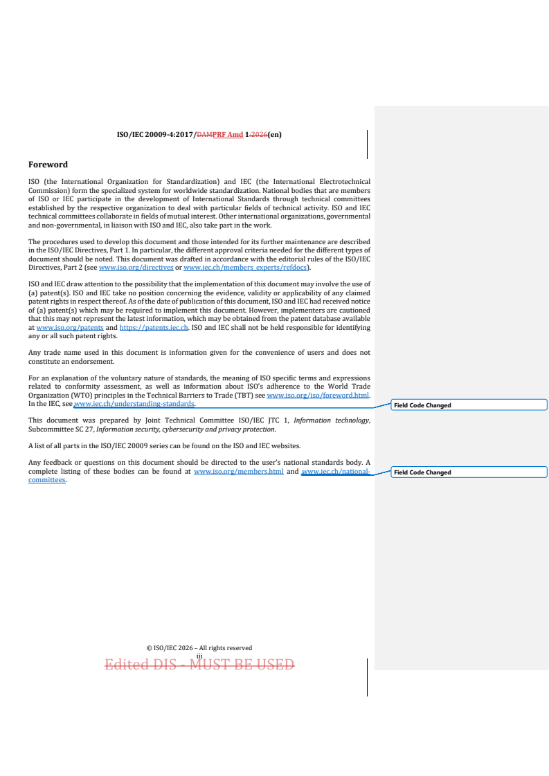 ISO/IEC 20009-4:2017/Amd 1 REDLINE ISO/IEC 20009-4:2017/PRF Amd 1 - Information technology — Security techniques — Anonymous entity authentication — Part 4: Mechanisms based on weak secrets — Amendment 1 - Page 3 preview