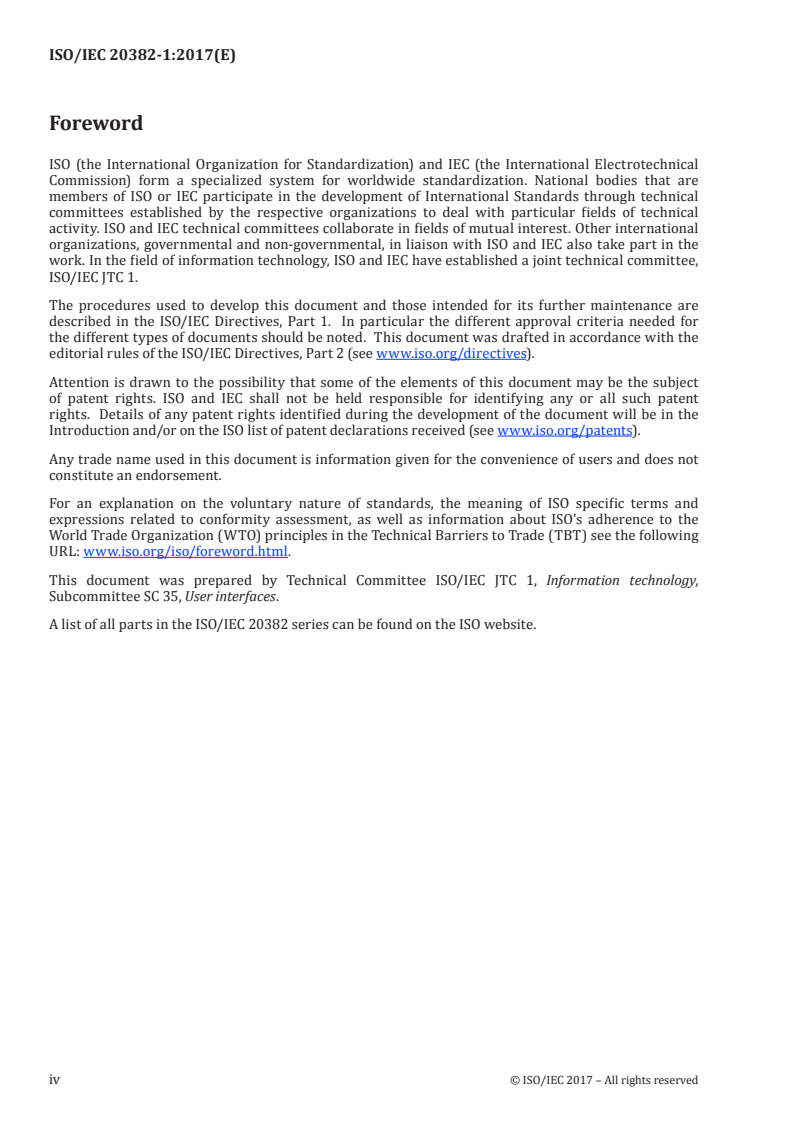 ISO/IEC 20382-1:2017 ISO/IEC 20382-1:2017 - Information technology — User interfaces — Face-to-face speech translation — Part 1: User interface/24/2017 - Page 4 preview