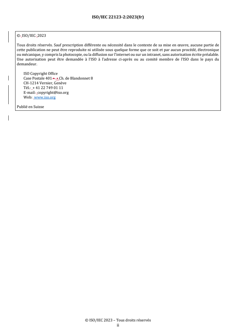 ISO/IEC 22123-2:2023 REDLINE ISO/IEC 22123-2:2023 - Technologies de l'information — Informatique en nuage — Partie 2: Concepts - Page 2 preview